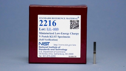 SRM 2216 - 小型化低能Charpy V-缺口KLST樣品(自驗證)