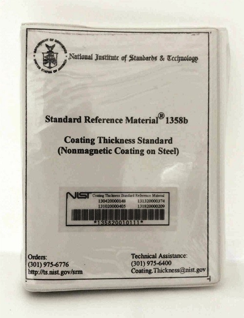 SRM 1358b - 涂層厚度標(biāo)準(zhǔn)(鋼上無磁性涂層)標(biāo)準(zhǔn)品