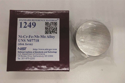 SRM 1249 - Ni-Cr-Fe-Nb-Mo合金UNS N 07718(盤形)標(biāo)準(zhǔn)品