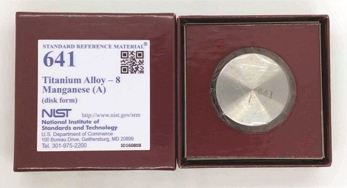SRM 641 - 光譜鈦.鈦基標(biāo)準(zhǔn)鈦合金，8 Mn(A)標(biāo)準(zhǔn)品